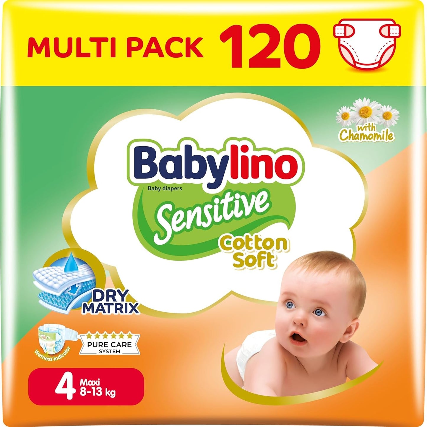 Luiers voor gevoelige baby's, maat 6, extra groot (13-18 kg), 114 luiers