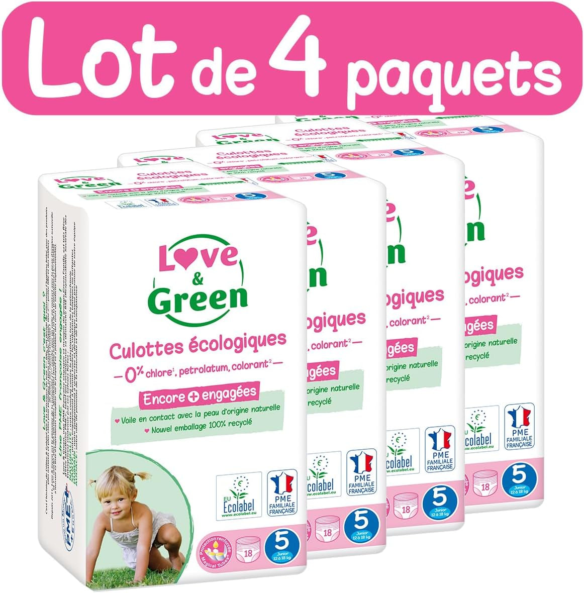 - Gesunde und ekologischen Diadeln Größe 6 (+16 kg), 1-Monatspackung (72 Pants) — saugfähig, auslaufsicher und frei von unerwünschten Inhaltsstoffen (Verpakking kan variëren)
