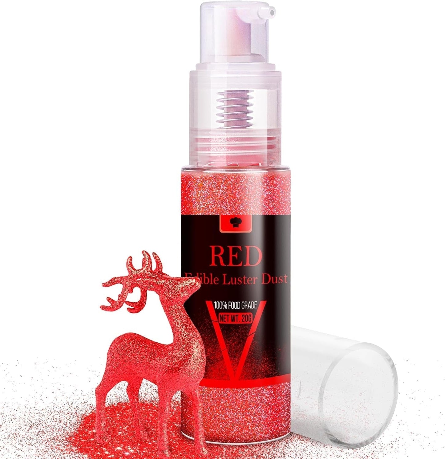 Eetbare glittersprayset - 20 g voedsel iriserend glitterstof voor drankjes, champagne, gebak - eetbare metallic voedselkleur voor cocktails, wijn, sterke drank, bakken, taarten