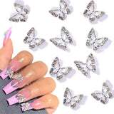 10 stuks Legering Vlinder Nagelbedels Metaal Nagelkunst Hanger Stenen Voor Diamanten Nagels Edelstenen Nagelsieraden Kunstdecoraties Nagelkunst Sieraden maken