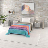 Zomerdekbed met fantasieprint, polyester vulling, Bloemblaadjes, 260X270Cm Quilts en quilts Naty Shop Rainbow 170X270Cm