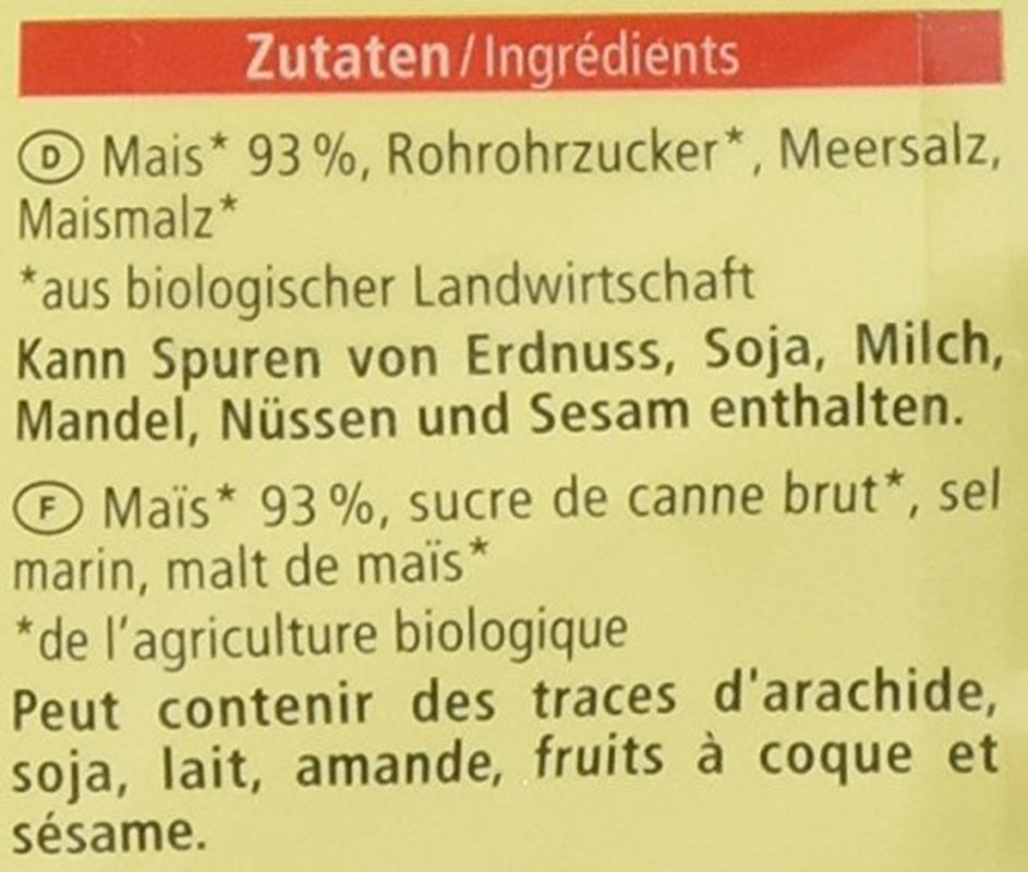 Biologische cornflakes, glutenvrij, 375 g