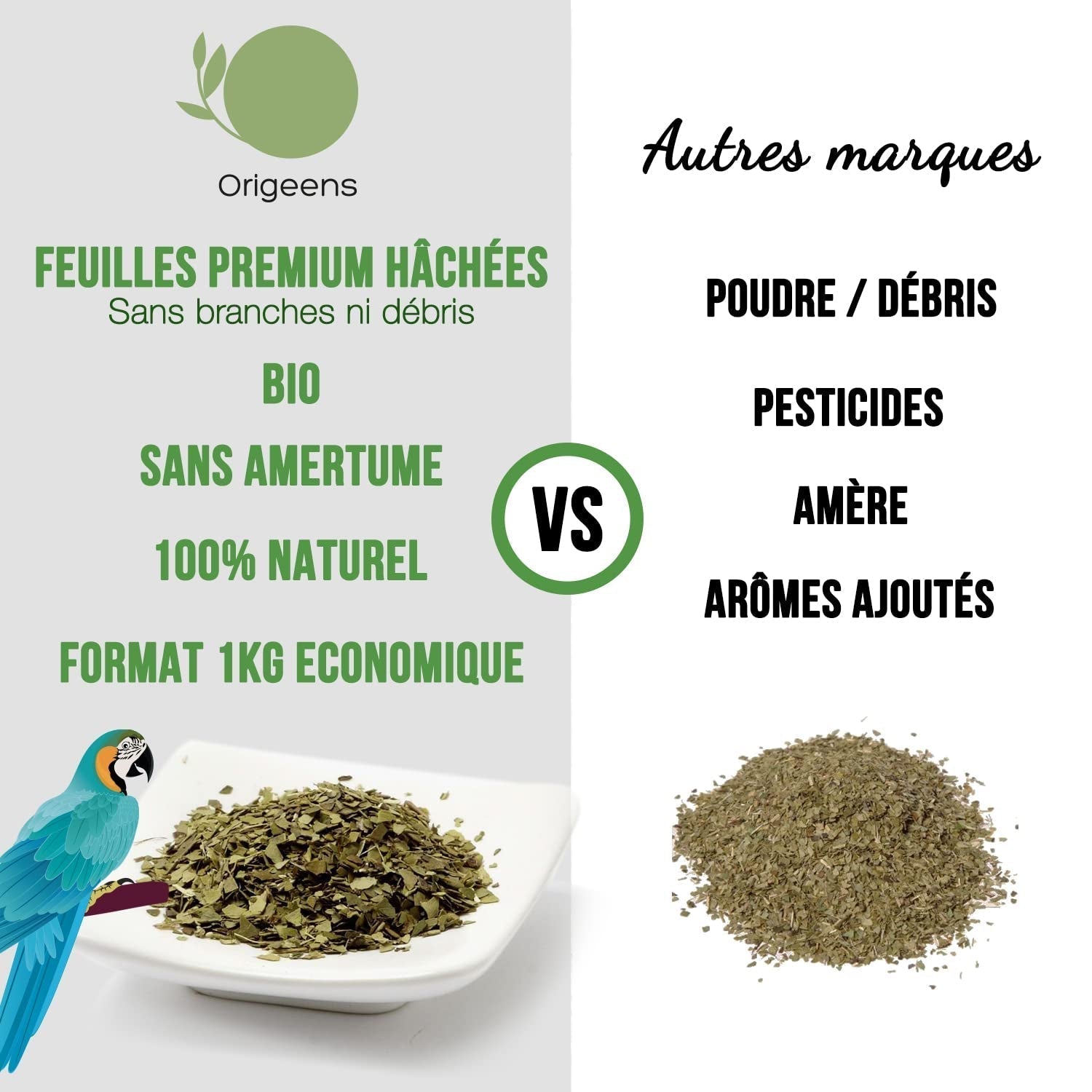 ORIGEENS BIO YERBA MATE THEE 200G - De originele I Bio Yerba Mate ongebrand, bladeren, zonder stengels, stof en kruimels I Energieke en ontgiftende drank