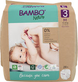 Bambo Nature Babyluiers, maat 1 (2-4 kg), maanddoos van 132 stuks | Premium luiers met verbeterde lekbescherming | Ultiem comfort en vrijheid voor pasgeborenen | Dermatologisch geteste luiers