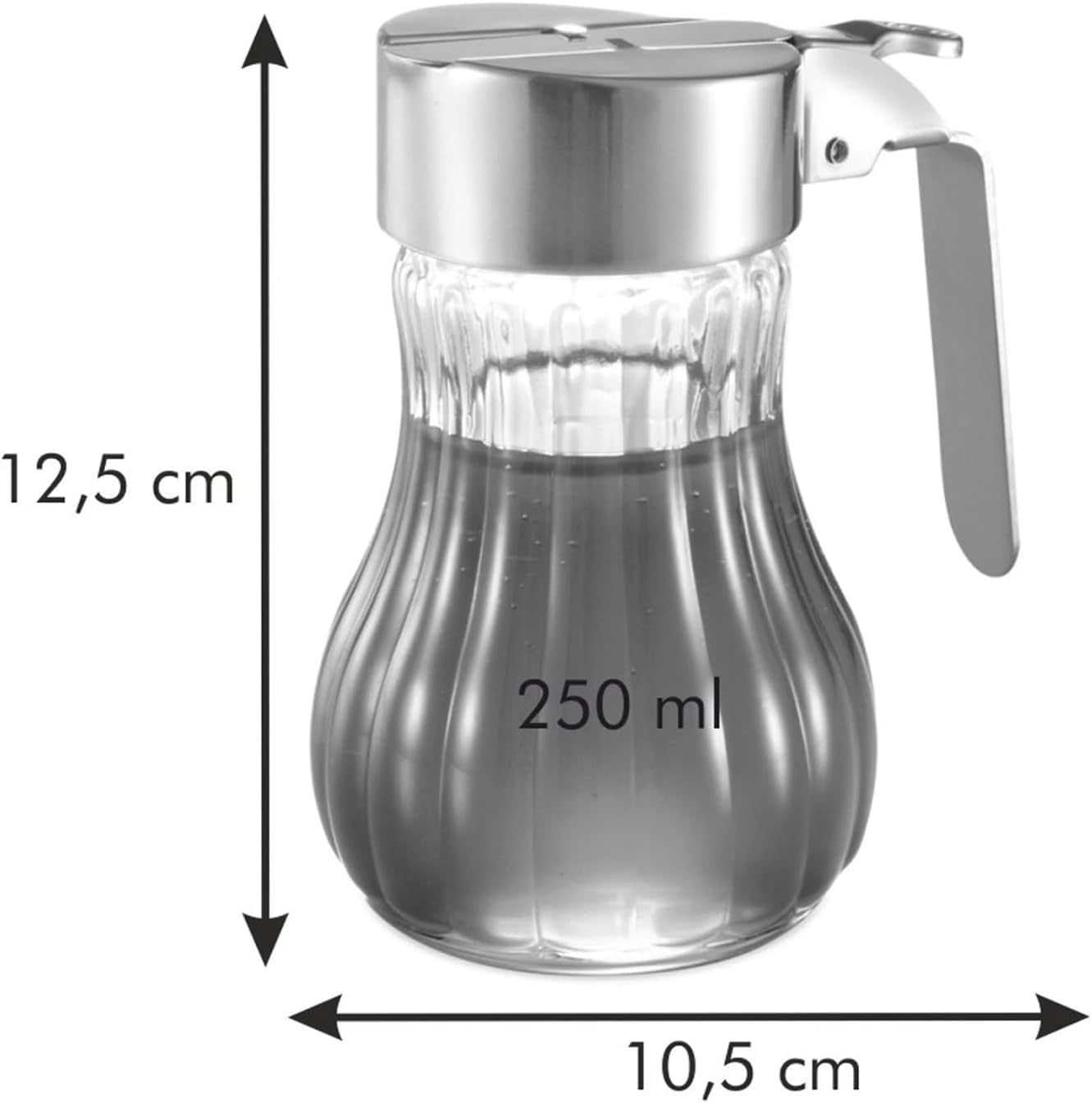 Tescoma CLASSIC 250 ml crème/honingbeker, roestvrij staal en robuust glas, ideaal voor thuis en horeca, duurzaam en functioneel