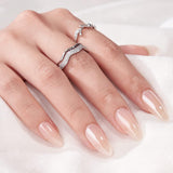 Btartbox Korte vierkante kunstnagels Baby Boomer lijm op witte gradiënt roze kunstnagels Korte kunstnagels met nagellijm 30 stuks vierkante kunstnagels