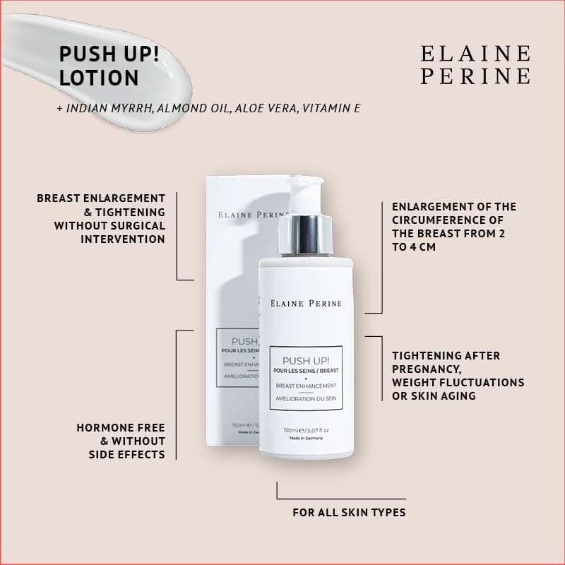 Borstvergrotings- en borstliftcrème, natuurlijke ingrediënten - PUSH UP! door Elaine Perine ™ Cosmetica en schoonheid Naty Shop