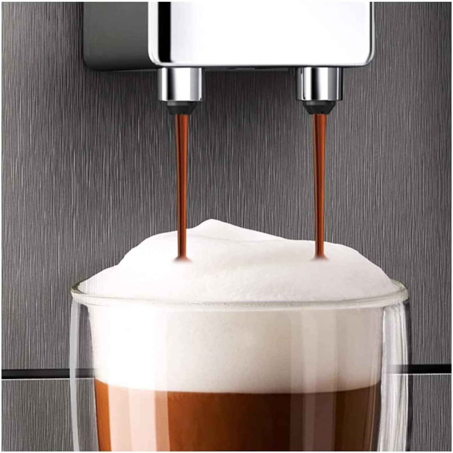 Melitta Avanza - Volautomatische espressomachine met melksysteem, espressomachine met molen en extra groot waterreservoir (1,5 l) voor b.v. cappuccino of espresso, mystieke titan