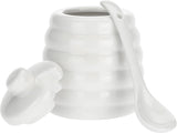la Porcellana "Huishoudelijke suikerpot met lepel, geschenkdoos, wit"