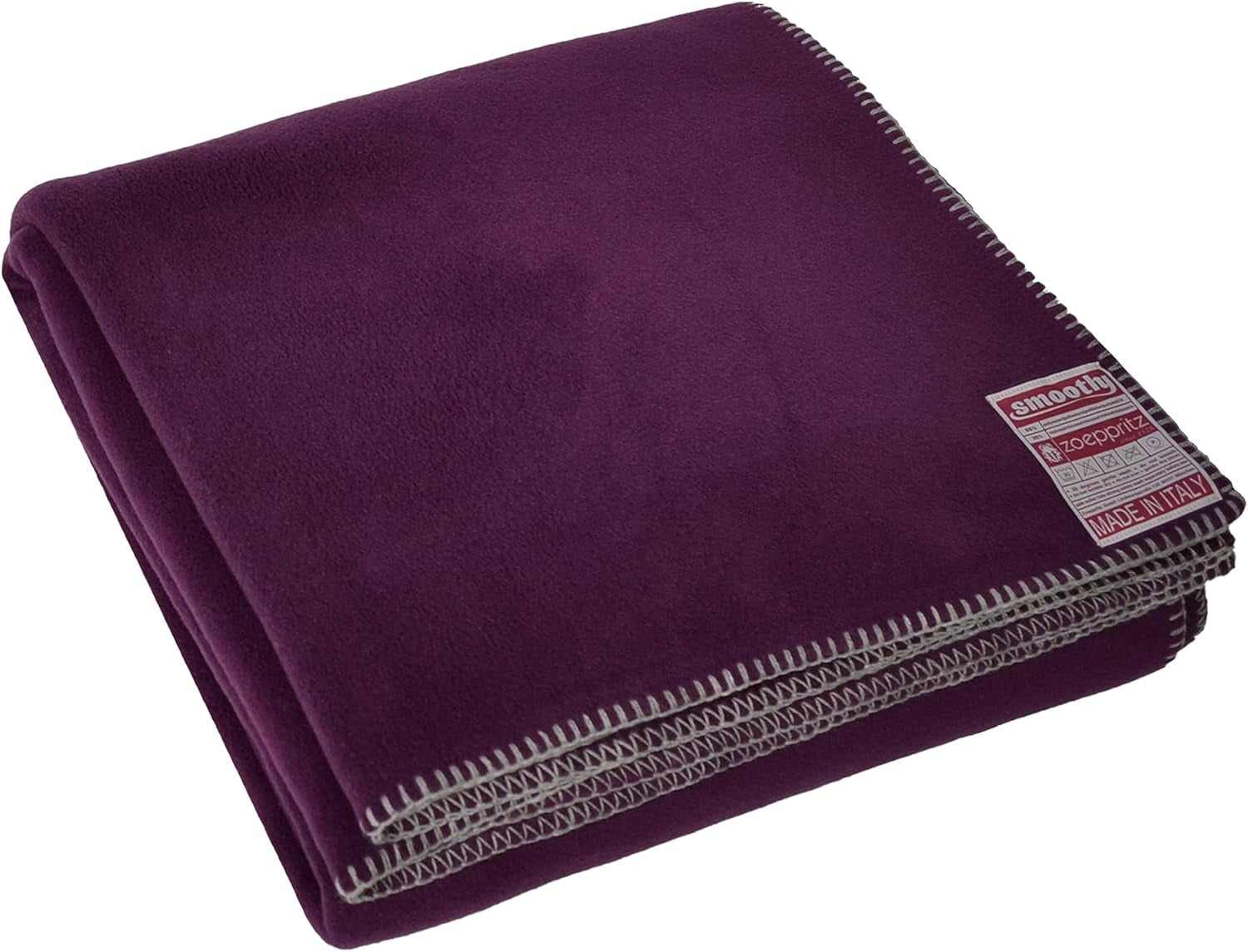 Zoeppritz sinds 1828 Smoothy fleecedeken - Fluffy comfortabele polar fleece deken - Veganistisch - 140X190Cm - 010 Off-White, 010 Offwhite Zoeppritz Since 1828 485 Dark Orchid 140X190Cm