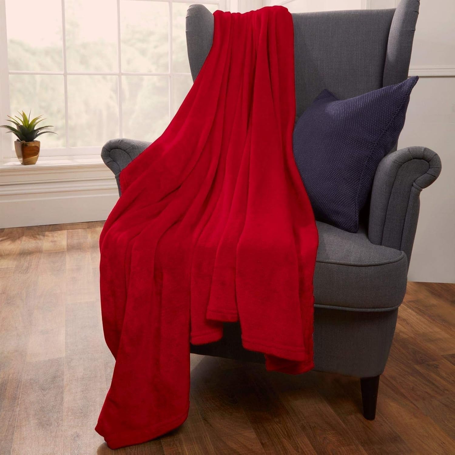 Brentford's ultrazachte fleece sprei, zilvergrijs, groot tweepersoonsbed - 150 x 200 cm bedden en dekens Beuche den Brentfords-Store rood 150 x 200 cm