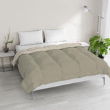 Italiaans beddengoed, winterdekbed, taupe/crème, 250X200Cm Dekbedden en dekbedden Naty Shop