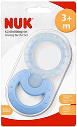 NUK Classic and Cool 2-delige koelbijtringenset voor massage en koeling 1 set BPA-vrij diverse kleuren
