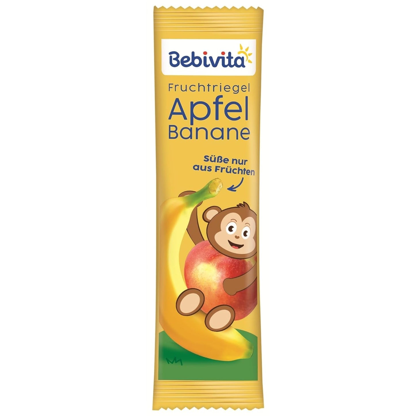 Appel- en bananenrepen (20 x 25 g), alleen gezoet met fruit, perfecte snack tussen de maaltijden, bereid met strikt gecontroleerde en geselecteerde ingrediënten.