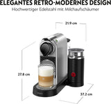 Espressomachine met Nespresso-capsules XN761B Citiz&Milk | Automatische standby-modus | 1260 watt | Capaciteit watertank: 1 l | Pompdruk: 19 bar | Zilver