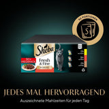Sheba CATCARE Zakje Nat Vers & FIJN (Vlees) Stukjes IN Jus Volwassene 50G Multipack Standaard