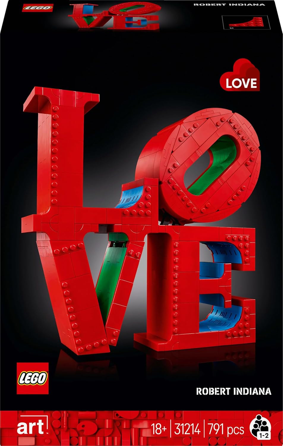 LEGO Art Love Bouwset voor volwassenen Woondecoratie Valentijnsdag- en Moederdagcadeau voor dames en heren Creatieve activiteit voor kunst- en designliefhebbers 31214 Bouwsets Besuche in LEGO-Store