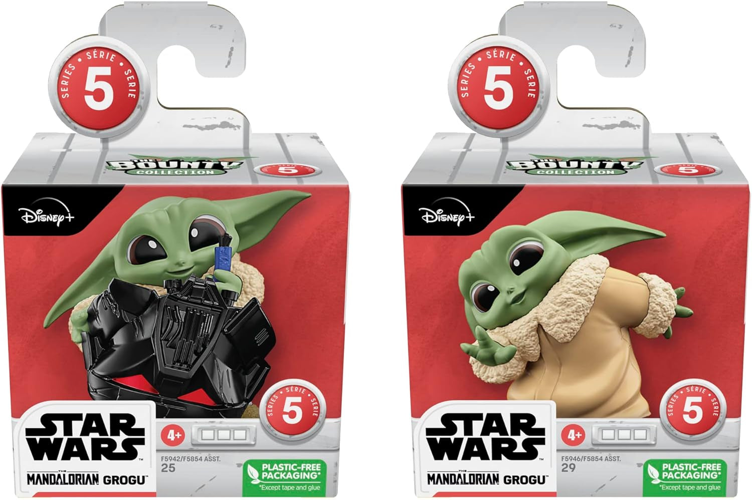 Star Wars Hasbro the Bounty Collection Series 5, Grogu Figures 2-pack, Helmspel, Peek-a-Boo-spel, 4+ jaar oud speelgoed, 5,5 cm, Multi, F5941 Actiefiguren Naty Shop