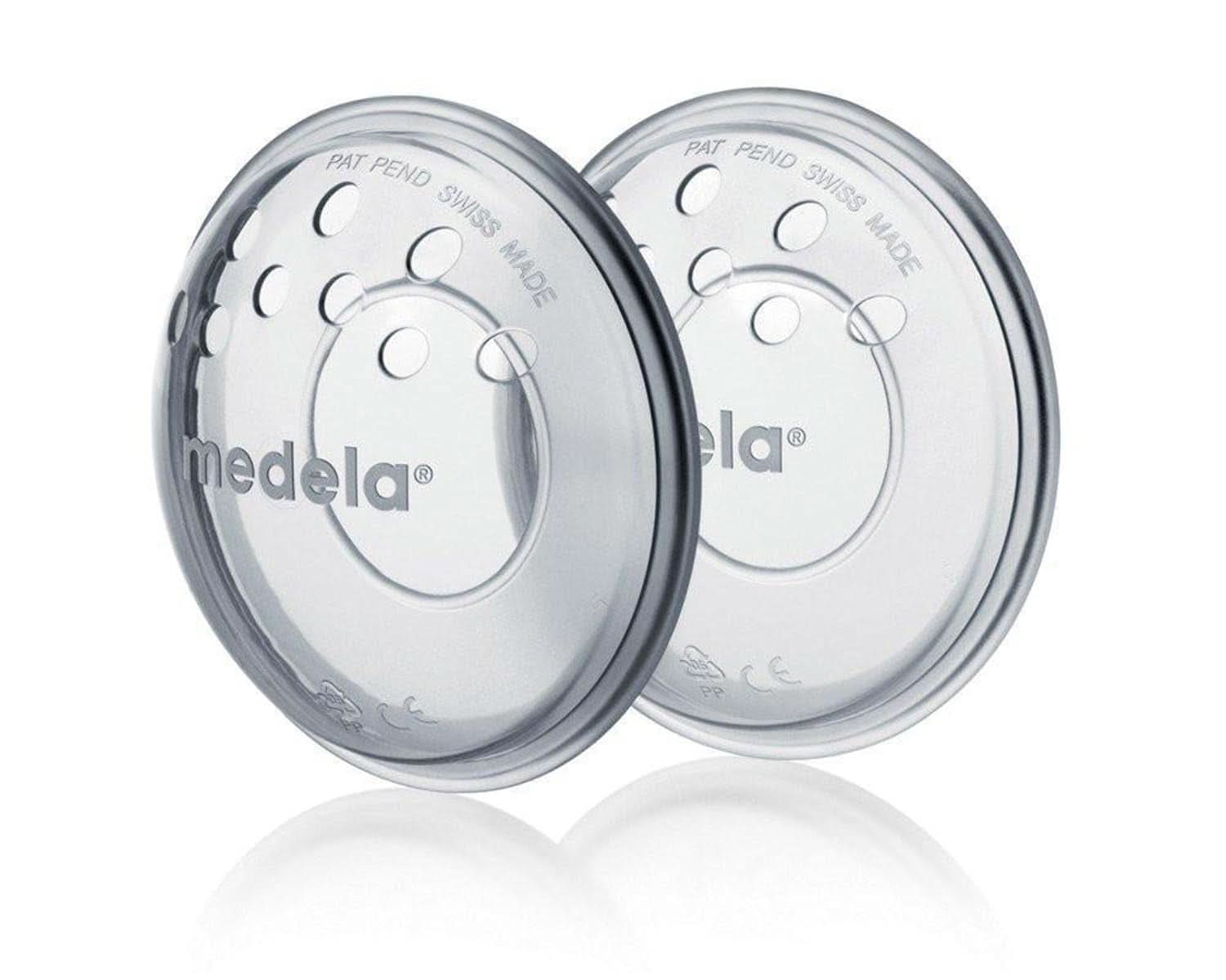 Medela borstschelpen - BPA-vrij, gemaakt van zachte siliconen, met ademende ventilatiegaten, inclusief 2 schelpen Accessoires Voeding en borstvoeding Bebe Naty Shop