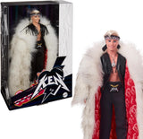 Barbie de film Ken-pop om te verzamelen, met overjas van namaakbont en vest met zwarte franjes en bandana, HRF31 Naty Shop Dolls Toy_Figure