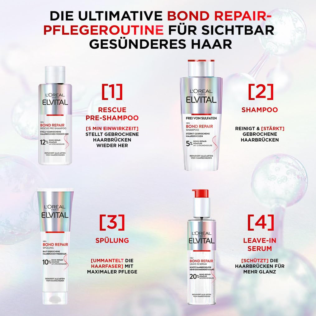 L'Oréal Paris Elvital Bond Repair Shampoo, zachte reiniger voor haarreparatie L'Oréal Douche en Bad