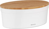 Kela broodtrommel met ventilatiegaten, keramische broodtrommel, SALENA, broodtrommel, wit, 36,5 x 23,5 x 14 cm Voedselbewaardozen Naty Shop Broodtrommel