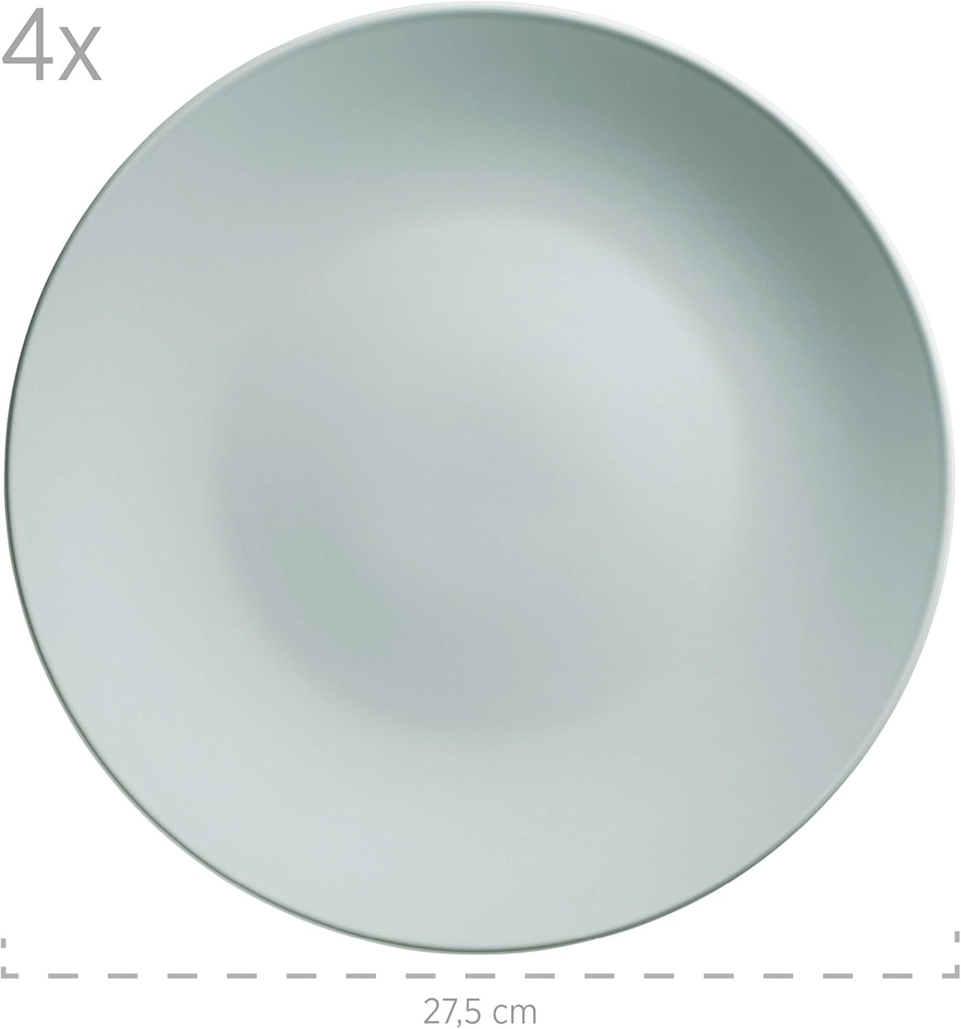 MÄSER Pastel Selection, Modernes Geschirr Set voor 4 Personen, 16-teiliges Kombiservice aus Keramik, Steinzeug, Türkis-Grün