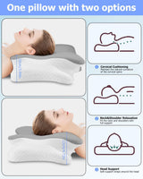 Orthopedisch kussen, zijsteunkussen, neksteunkussen, nekpijnkussen, traagschuimkussen, ergonomisch kussen, voor zijdelingse rug- en buikondersteuning - Vlindervorm Cervicale orthopedische kussens Naty Shop