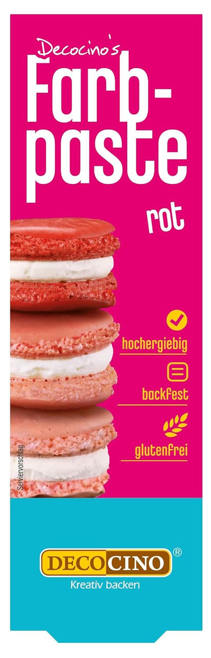 DECOCINO roze kleurpasta - 20 g - Kleurstof voor levensmiddelen, ideaal voor het kleuren van taarten, fondant en crèmes - Vrij van azo-vetzuren en gluten