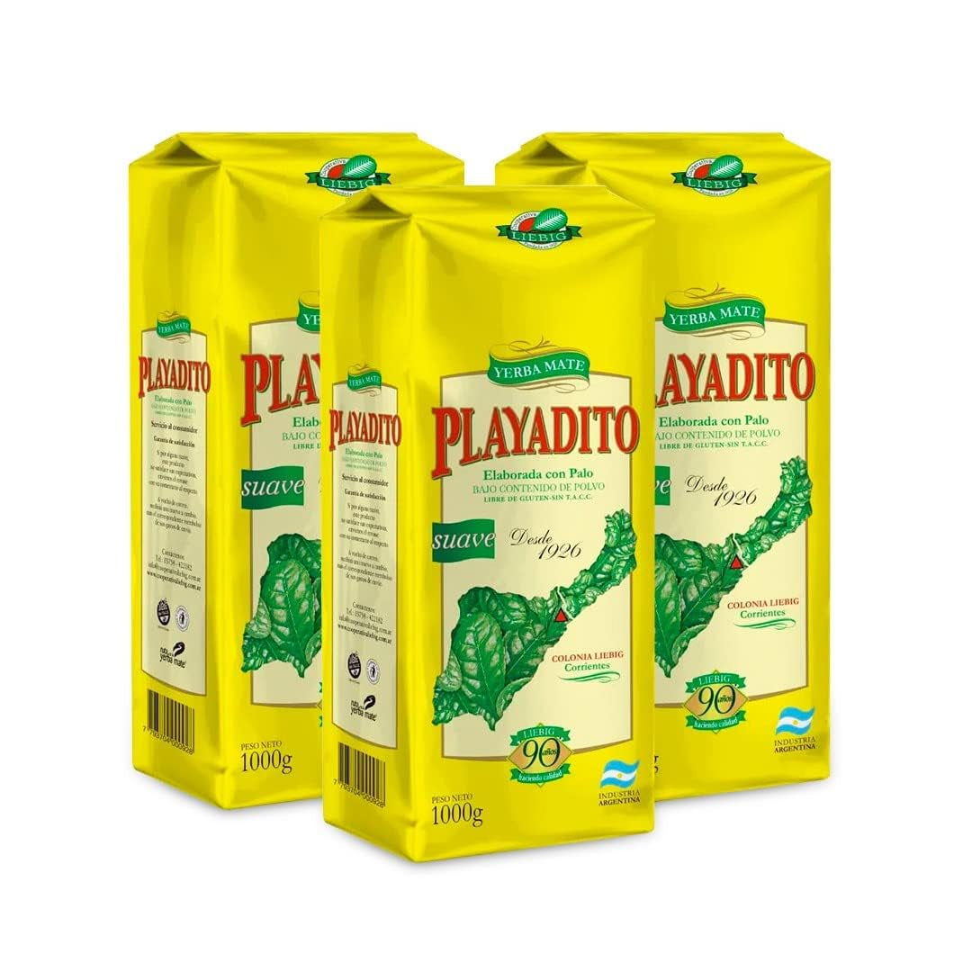 Yerba Mate thee 1 kg - pakje van 3 - antioxidant, stimulerend, bevat mineralen en vitamine B - uit Argentinië