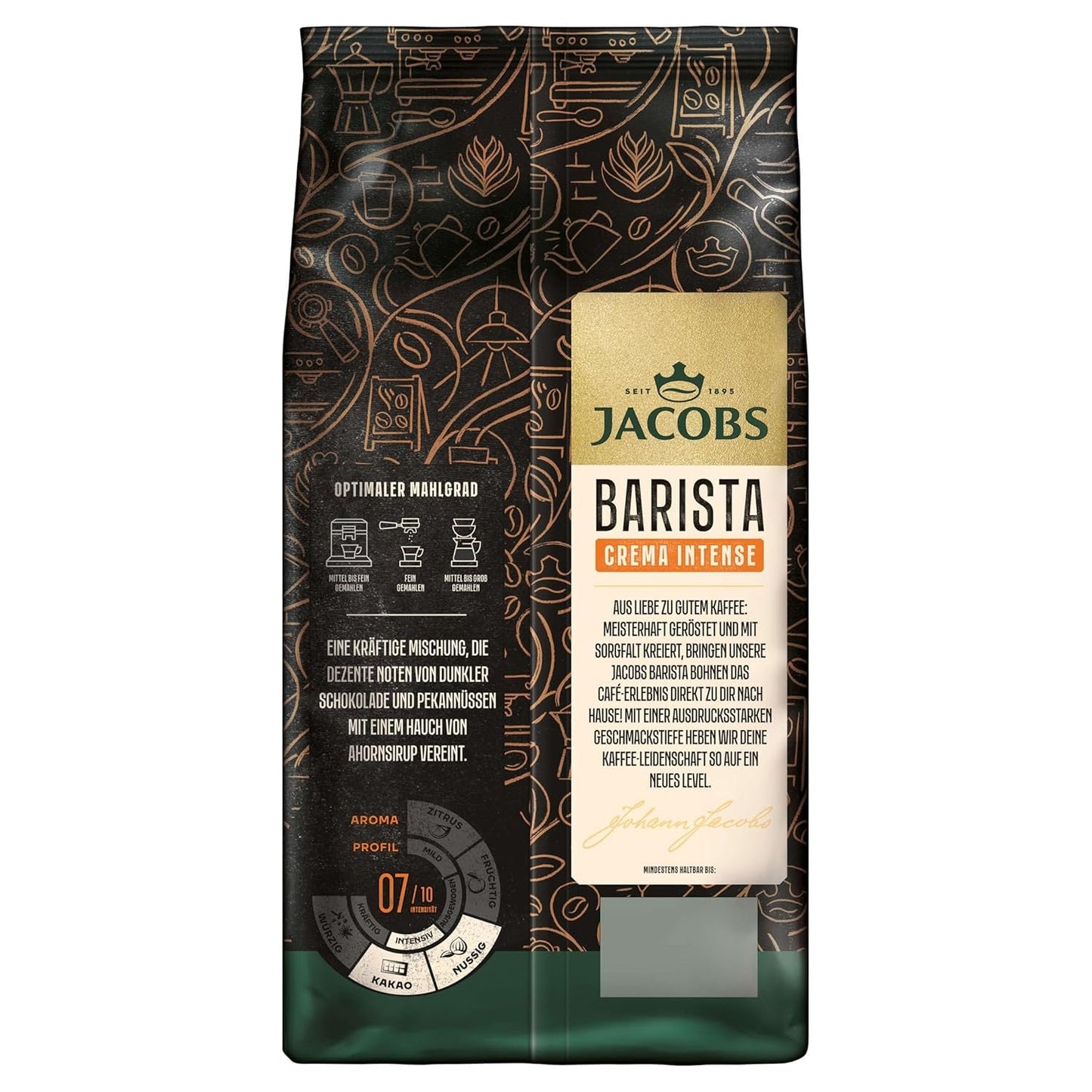 Hele bonen koffie JACOBS Barista Editions Crema Intense (4 x 1 kg)