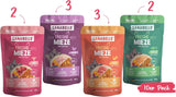 Sanabelle Freshe Mieze - Mixtray | 10 x 100 g Mixverpakking | 4 heerlijke soorten kattenvoer om te proberen | Gestoomd nat kattenvoer, net als vers gekookt