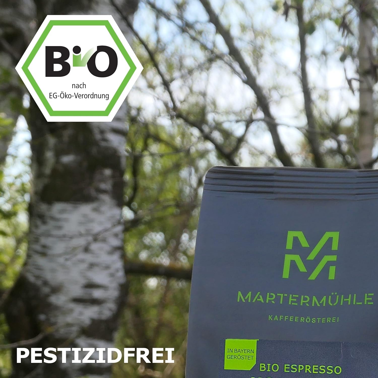 Martermühle Mexiko Bio Espressobohnen entkoffeiniert 1kg mittelkräftig I Arabica I Smaak: Nougat, Zartbitterschokolade I Ganze Bio Espresso-Bohnen schonend geröstet, säurearm