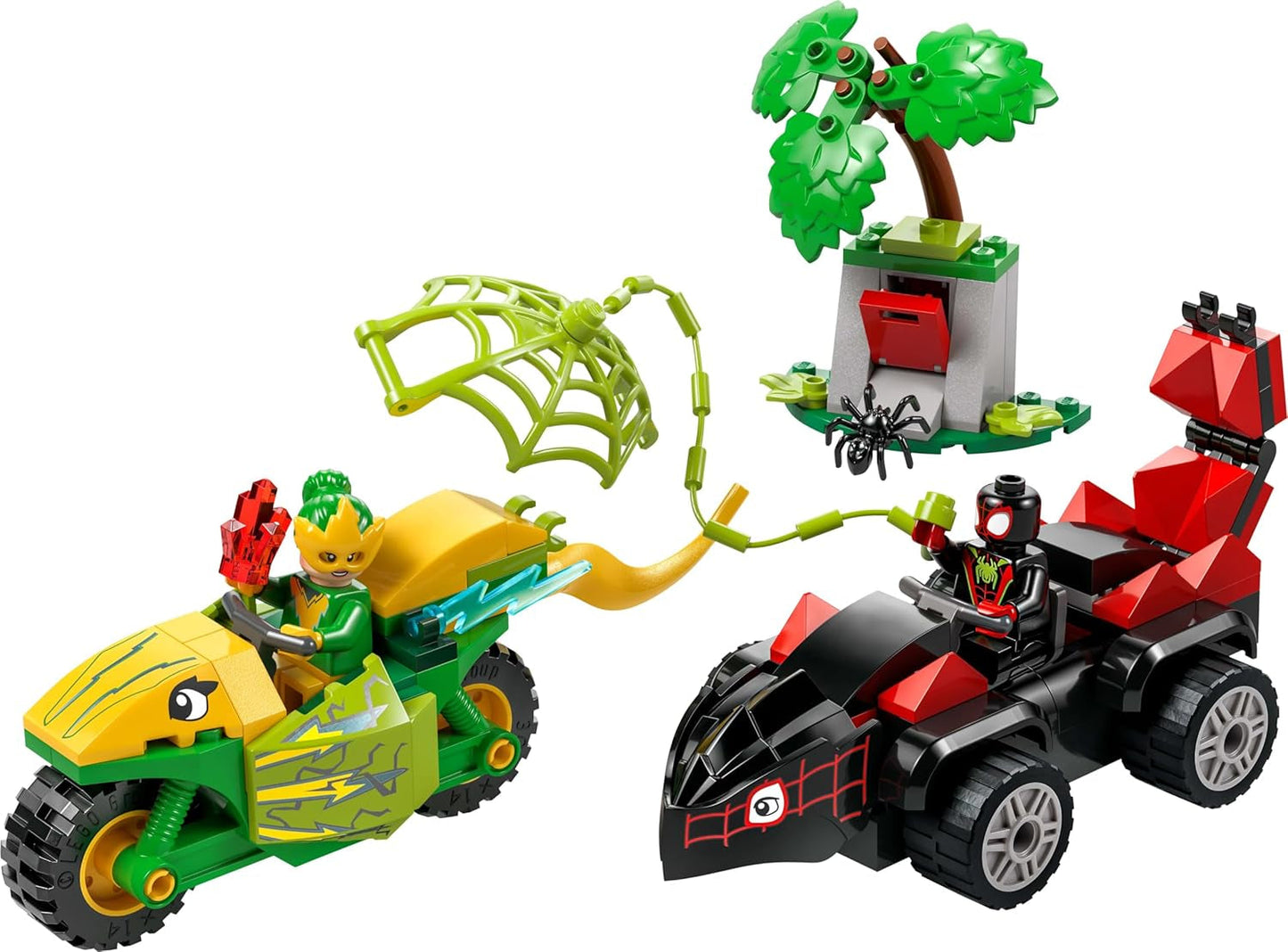 LEGO Marvel actieplezier met spin en electro in hun dino-speedsters, bouwbare superheldenauto voor jongens en meisjes vanaf 4 jaar, heldenset met speelgoedauto, Spidey en zijn supervrienden 11198 Bouwsets Beuche in LEGO-Store