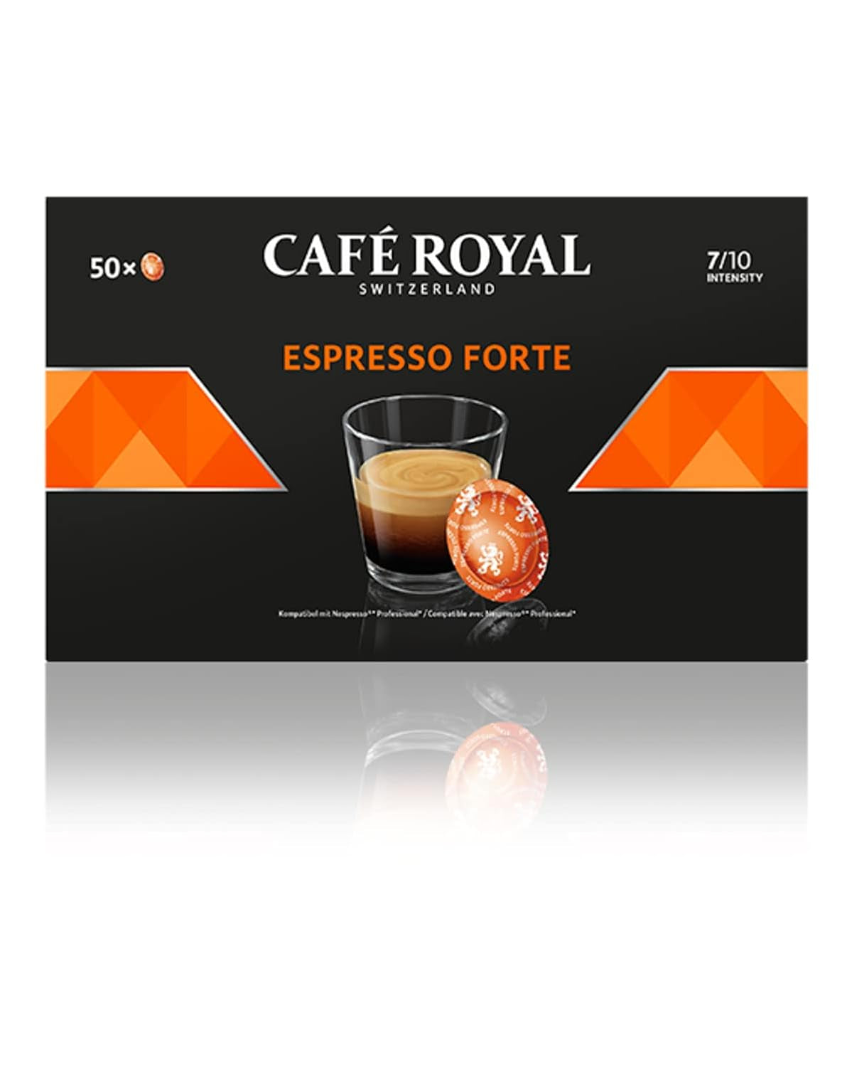 Espresso Forte 50 Pads voor professionele Nespresso Machine - 7/10 Intensiteit - UTZ-zertifiziert & Espresso Decaffeinato 50 Pads voor professionele Nespresso Machine - 7/10 Intensiteit