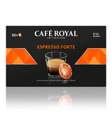 Espresso Forte 50 Pads voor professionele Nespresso Machine - 7/10 Intensiteit - UTZ-zertifiziert & Espresso Decaffeinato 50 Pads voor professionele Nespresso Machine - 7/10 Intensiteit