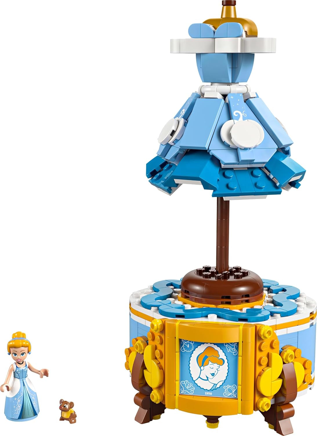 LEGO Ç€ Disney Princess Assepoester jurk, speelgoed voor jongens en meisjes vanaf 9 jaar - inclusief kledinghanger, Assepoester minipoppetje en muisfiguur - Creatieve speelset 43266 Bouwsets Beuche in LEGO-Store