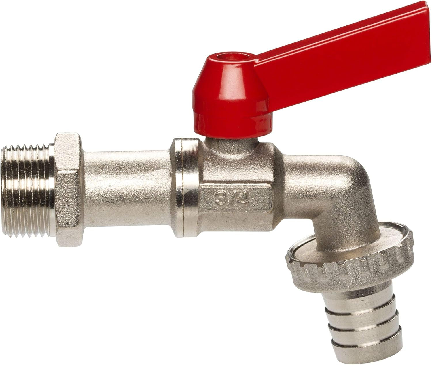 Gardena kogelkraan: binnen- en buitenventiel, 33,3 mm (G 1 inch) schroefdraad, voor 19 mm (3/4 inch) slangen (7333-20)