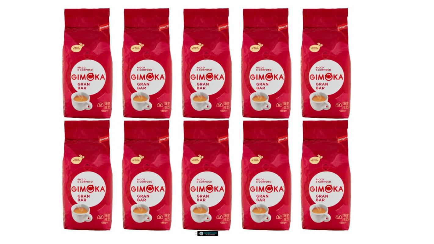 Gimoka Gran Bar Koffiebonen, rijk en romig, 1 kg, 10 stuks, + sleutelhanger