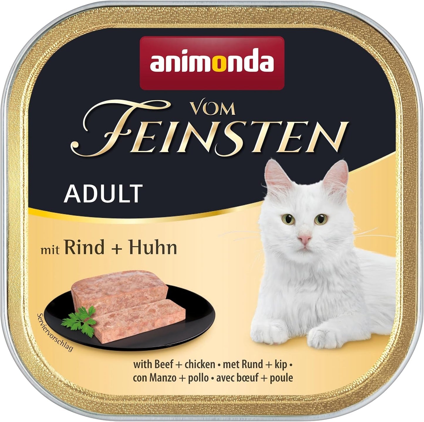 animonda Vom Feinsten Natvoer voor volwassen katten, kippenvariant, 6 x 100 g