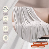 Brentford's ultrazachte fleece sprei, zilvergrijs, groot tweepersoonsbed - 150 x 200 cm bedden en dekens Beuche den Brentfords-Store