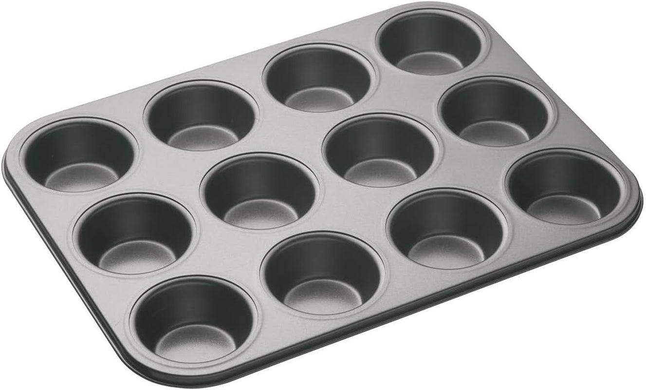 Masterclass 6-Loch-Muffinblech Mit PTFE-, PFOA- en Bpa-Freiem Antihaftbeschichtung, Robustes 1Mm Dickes Karbonstahlblech, 27 X 18Cm Cupcake-Form Vormen en bakplaten Naty Shop 35 X 27 X 2,5 Cm