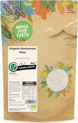 Wholefood Earth Biologisch Boekweitmeel 1kg | Wreed | Niet-GMO | Veganistisch | Gecertificeerd biologisch