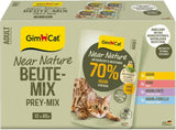 GimCat Near Nature Trial Mix 12 Pack - Natgraanvrij voer voor katten vanaf 7 maanden met een soortgeschikte en prooispecifieke receptuur - 12 zakjes (12 x 85g)