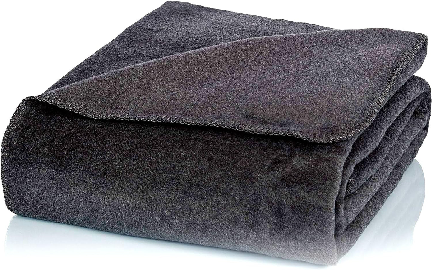 Glart gezellige deken eenvoudige bordeauxrode deken 130X170 cm bank, zachte en warme wollen deken extra donzig als een bankdeken bankdeken, knuffeldeken gezellige deken, pluche bankspreideken, U1B bedden en dekens Glart Uni antraciet