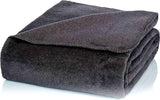 Glart gezellige deken eenvoudige bordeauxrode deken 130X170 cm bank, zachte en warme wollen deken extra donzig als een bankdeken bankdeken, knuffeldeken gezellige deken, pluche bankspreideken, U1B bedden en dekens Glart Uni antraciet