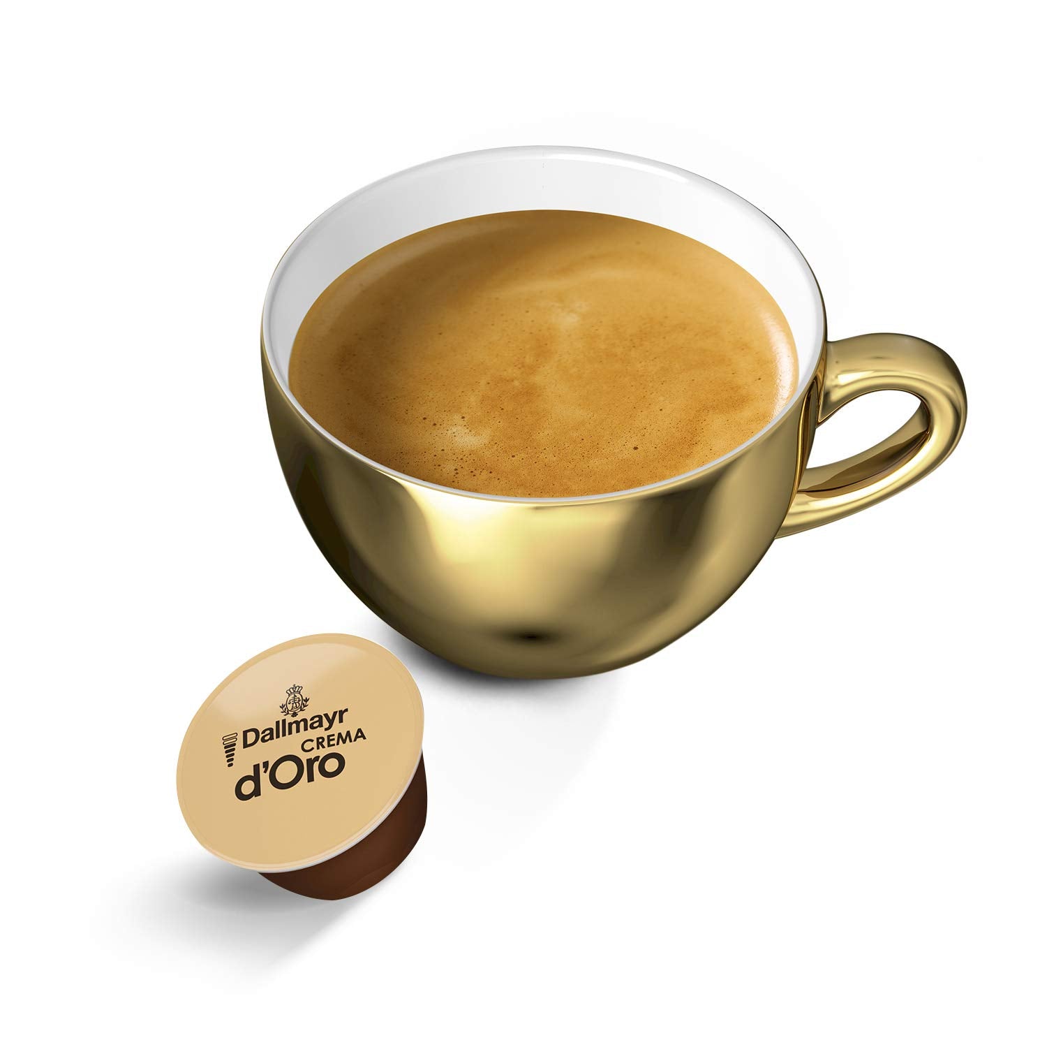 Dallmayr Crema d'Oro, XXL-Vorratsbox & Dallmayr Crema d'Oro intensa (48 Kaffeekapseln, Intensität 9 van 12, 100% Arabica-Bohnen), 3er Pack (3x16 Kapseln)
