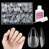 Korte Kunstnagels Ballerina 500 stuks Lijm op 12 Maten Kunstnagels Korte Zachte Gel Volledige Dekking Nageltips Voor Gelnagels Korte S