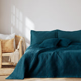 Ameliahome Sprei 170X210 Cm Dubbelzijdige Sprei Ultrasoon Quilten Polyester Ophelia Donkergroen Bedden en Dekens Besuche den AmeliaHome-Store Ofelia Indigo 260X280 Cm