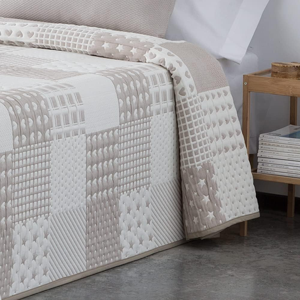 VIALMAN Colcha Bouti Ligera Sprei Sofia 21, polyester katoen, beige, Cama 150: 250 X 270 Cm Bedden en dekens Besuche den VIALMAN-Store